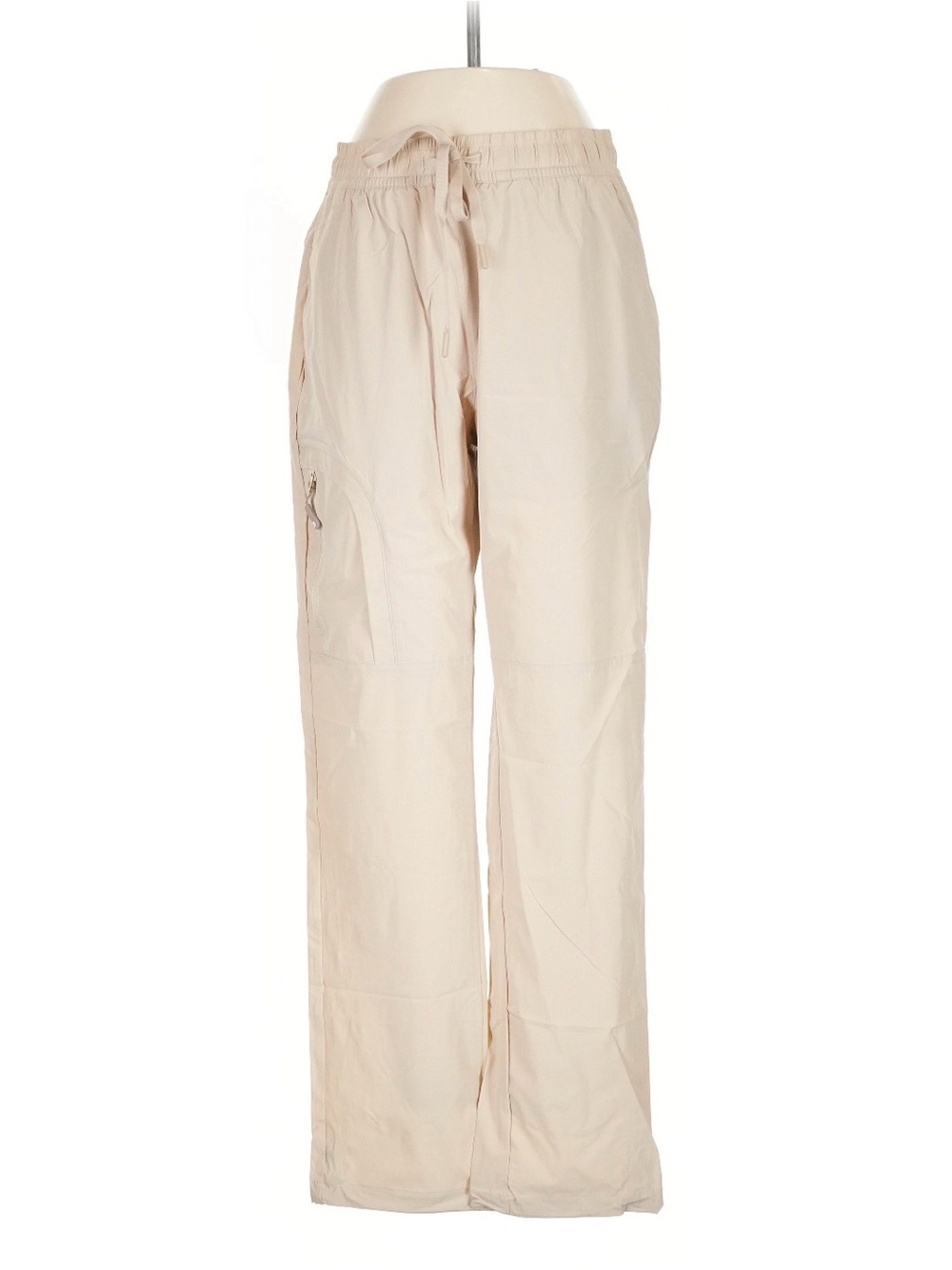 Drawstring Cargo Pants in Light Beige